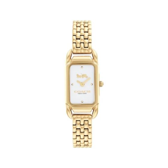 Ladies' Cadie Gold-Tone Stainless Steel Watch White Dial