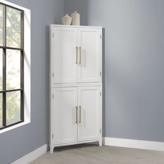 Roarke Corner Kitchen Storage Pantry Cabinet