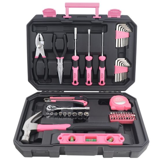 65 Piece Household Tool Kit - Pink