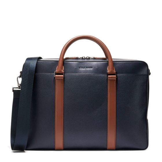Triboro Briefcase - Navy/British Tan