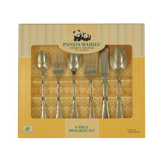 6pc Stainless Child's Progress Flatware Set