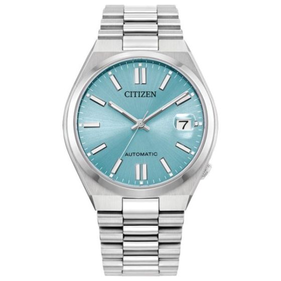 Unisex Tsuyosa Stainless Steel Bracelet watch, Aqua dial