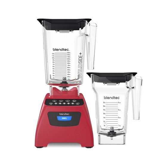 Blendtec Classic 575 with Four Sided Jar and Wildside+ Jar-Red