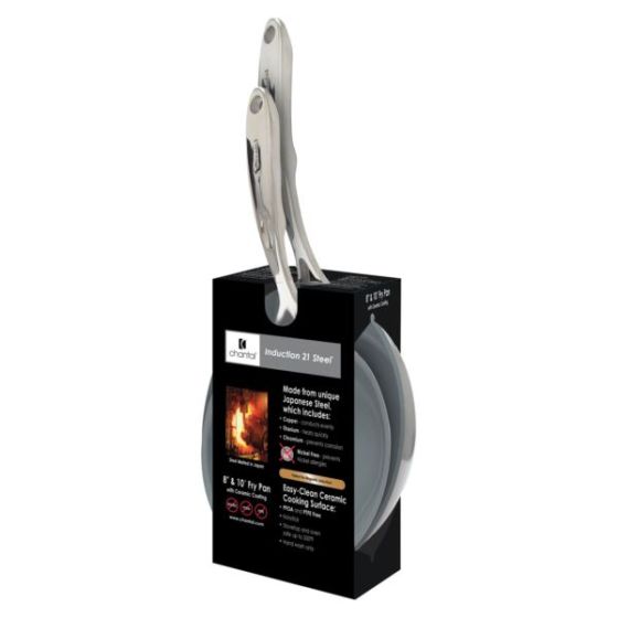 Induction 21 Steel Fry Pan Pack with Ceramic Coating (2 Pc.)