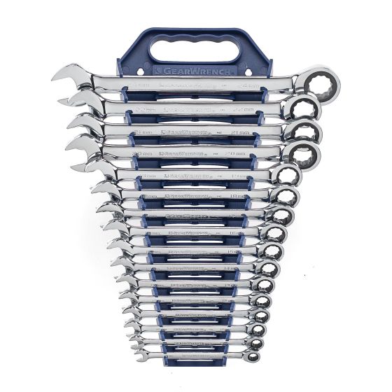 GearWrench  16 Pc. Ratcheting Combination Wrench Set-Metric