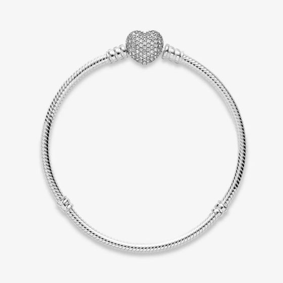 Pandora Moments Sparkling Heart Clasp Bracelet