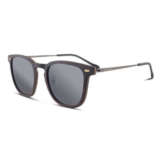 The Jo - Ebony Wooden Sunglasses Slim Metal Arms