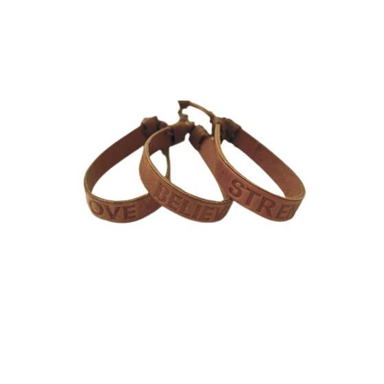 Leather stamped Bracelet