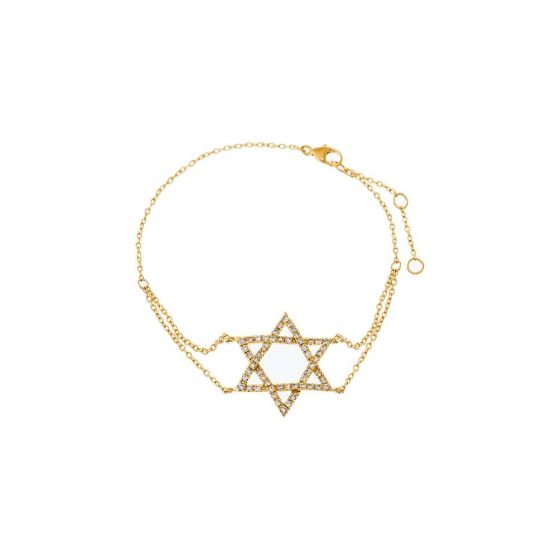 Diamond Star Of David Bracelet
