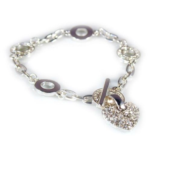 Pave' Heart Bracelet