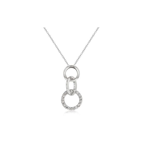Infinity CZ Pendant Necklace