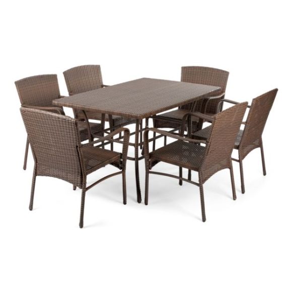 Simplicity Collection 7-Piece Outdoor Dining Set