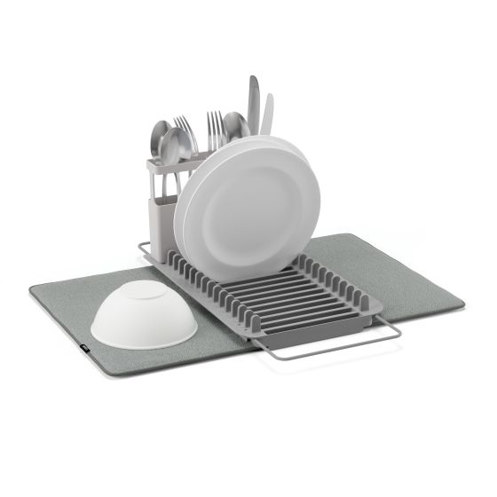 Udry Over The Sink Dish Rack and Mat Charcoal