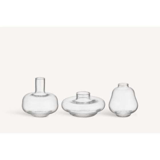 Kappa Vases Clear Mini set 3
