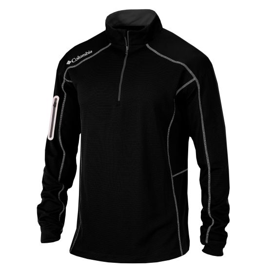 Mens Omni-Wick Shotgun 1/4 Zip-Black-2X