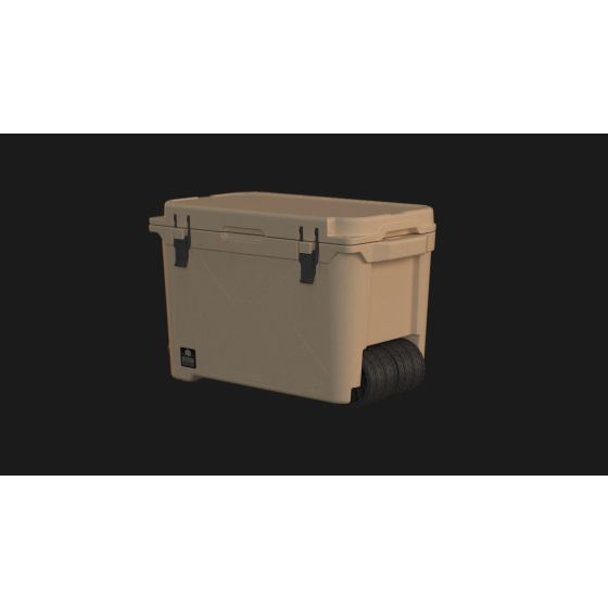 55 QT Wheeled Bison Cooler - Sand
