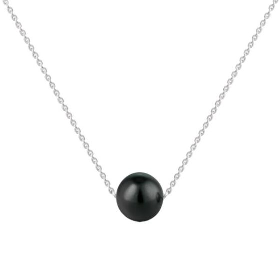 Sterling Silver Simulated Pearl Necklace