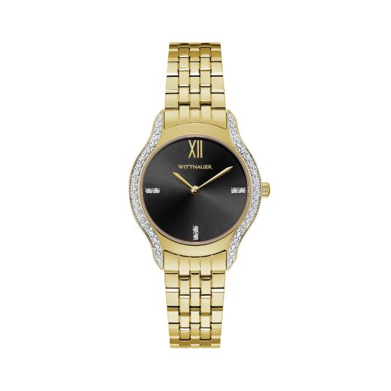 Ladies Bracelet from the Black Tie Collection, Diamond Case- Gold