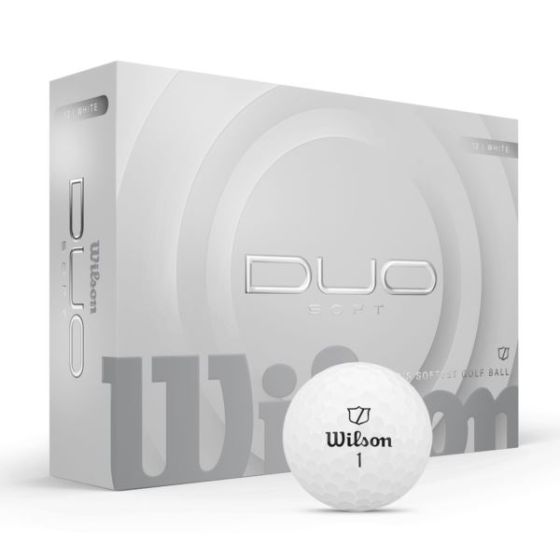 Wilson DUO Soft White Golf Balls - 1 Dozen