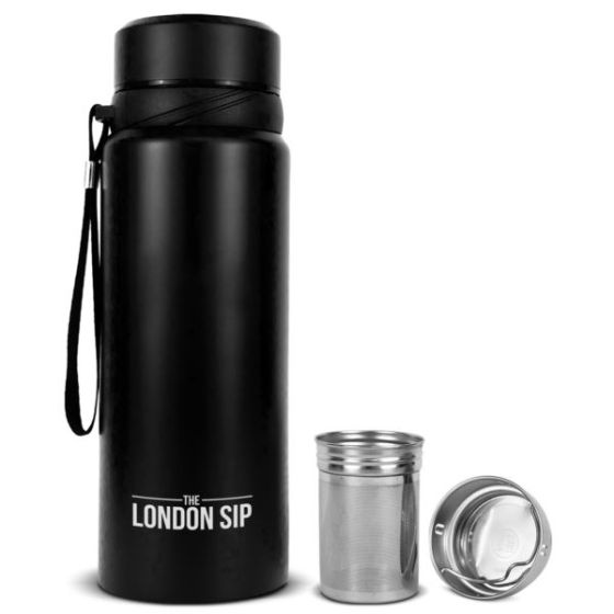 London Sip - 25oz Tea Infuser Bottle, Black