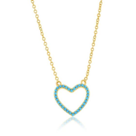 Turquoise Heart Pendant Necklace