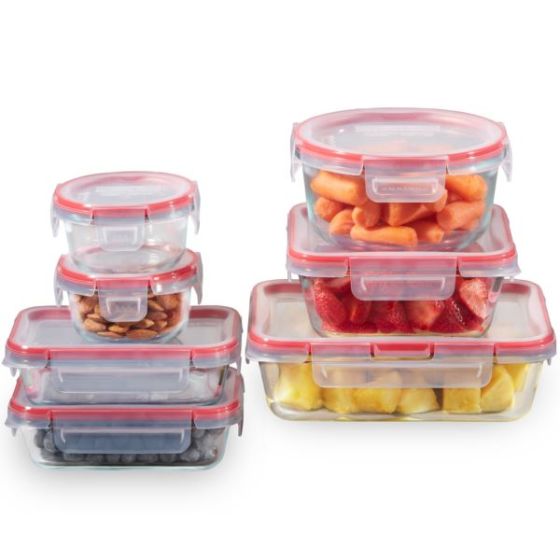 Freshlock 14pc Mixed Size Glass Food Storage Set