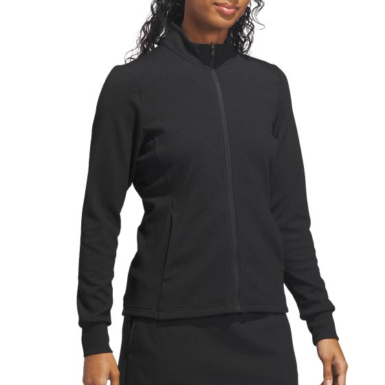 Adidas Women's Performance Texture Full Zip Jacket - Black/XL