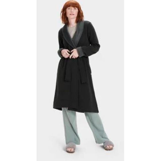 Womens Duffield II Robe-Black Bear Heather-LG
