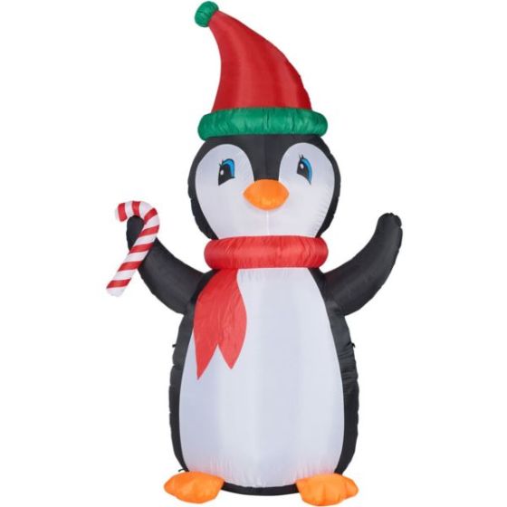 10-Ft. Tall Penguin with RGB Lights and Storage Bag, Prelit Outdoor Christmas Inflatable