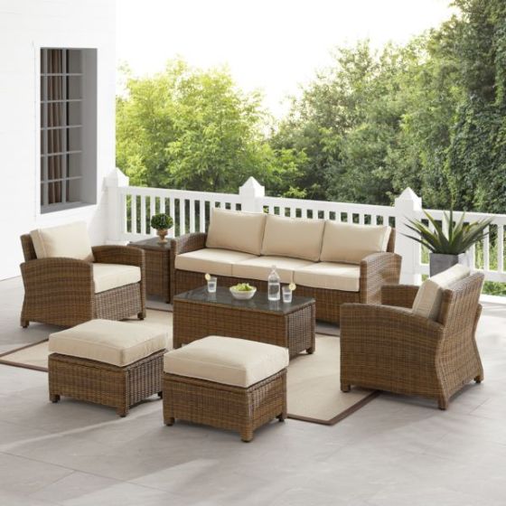 Bradenton 7Pc Wicker Outdoor Sofa Patio Furniture Set
