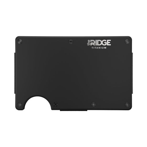 The Ridge Titanium Money Clip - Matte Black