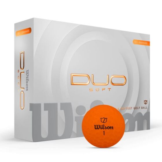 Wilson DUO Soft Orange Golf Balls - 1 Dozen