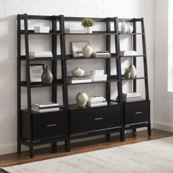 Landon 3-Piece Etagere Bookcase Set