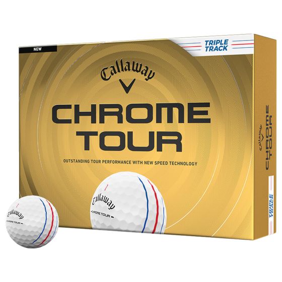 Callaway Chrome Tour Triple Track 26 White Golf Balls - 1 Dozen