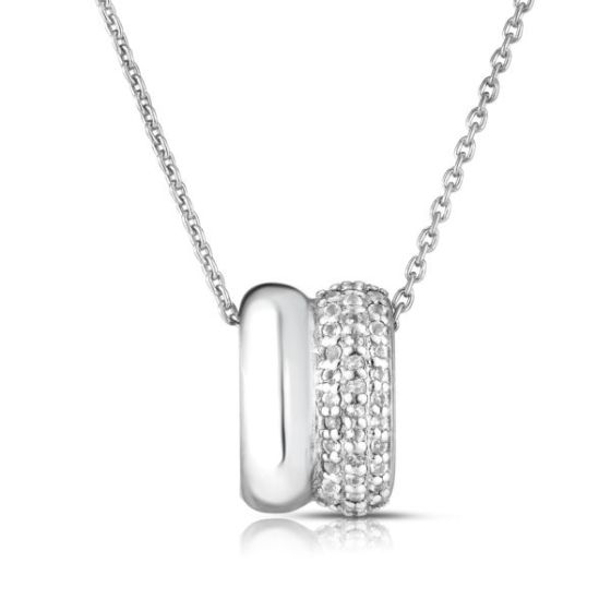 Pave White Topaz Necklace