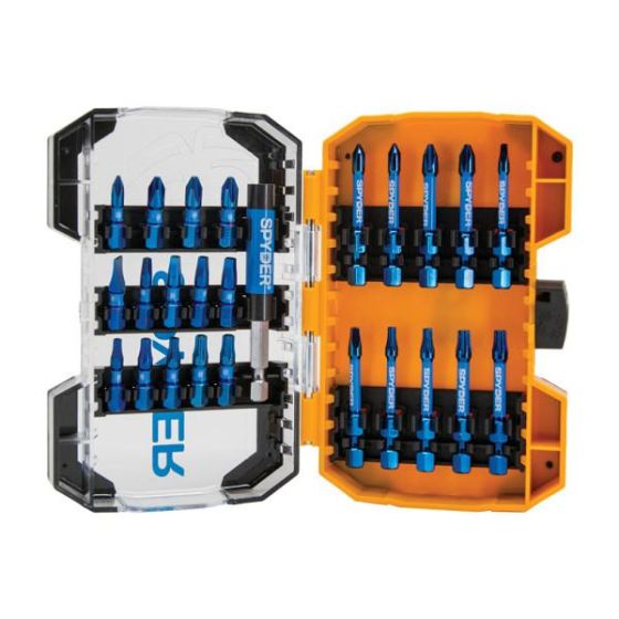 Spyder 25-Piece Mach Blue Impact Driver Bit Kit