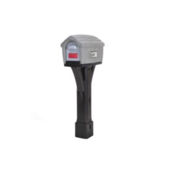 Classic Home Mailbox - Gray Stone/Black