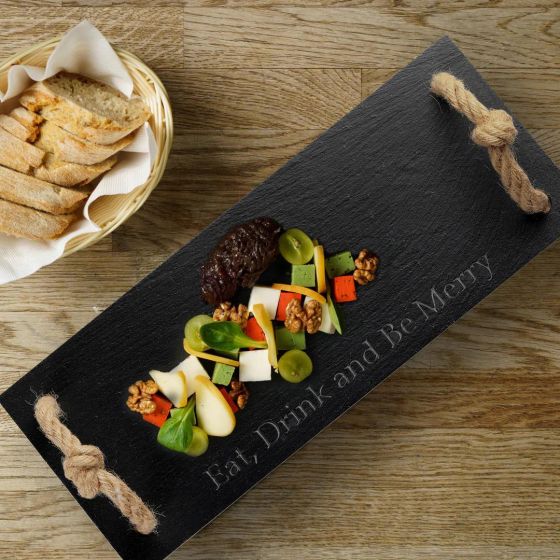Rectangular Slate Stone Serving Tray