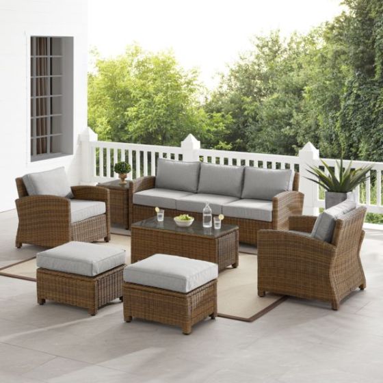 Bradenton 7Pc Wicker Outdoor Sofa Patio Furniture Set