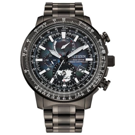 Men's Promaster Geo Trekker Eco-Drive Gray Stainless Steel Watch Earth Dial