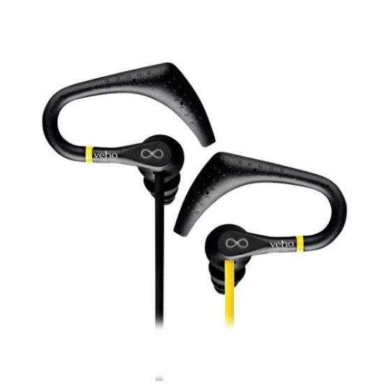 Veho Zs-2 Water Resistant Sports Earphones - Yellow/Black