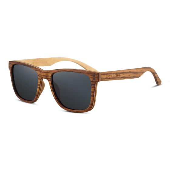 Ziggy - Zebra Wayfinder Wooden Sunglasses Grey Lens