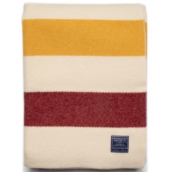 Faribault Mill Frontier Wool Bed Blanket - Natural, King