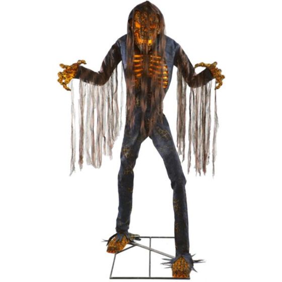7.5-Ft. Tall Motion-Activated Smoldering Ghoul, Premium Talking Halloween Animatronic