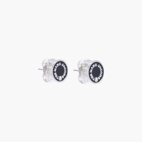 Medallion Studs - Black/Silver