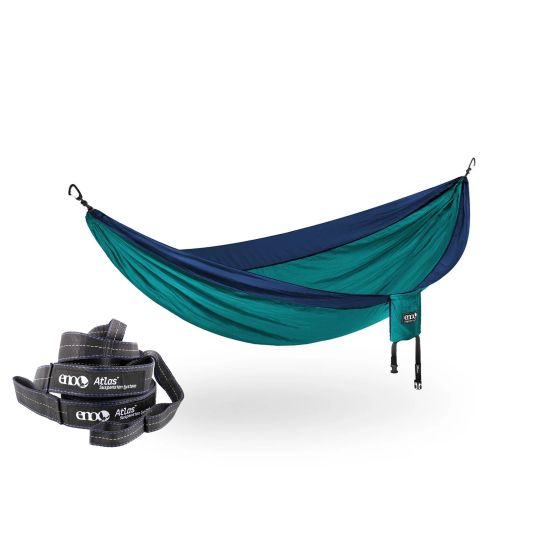 SingleNest Hammock with Straps - Seafoam/Navy