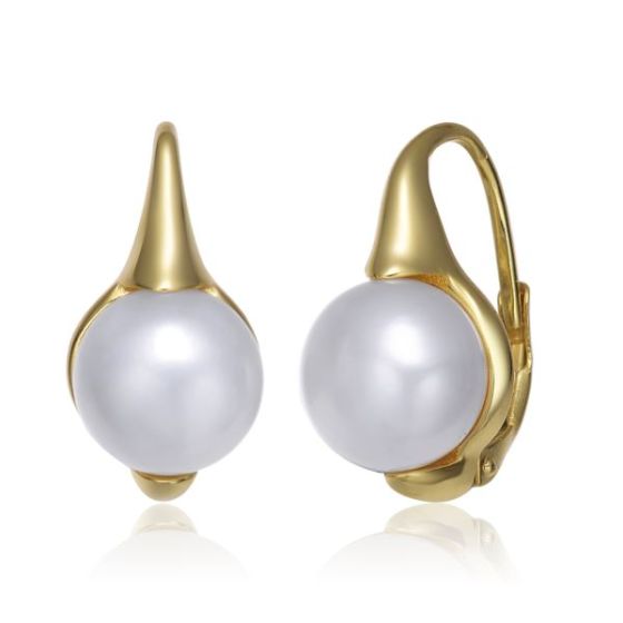 Freshwater Pearl Leverback Earrings Size 0.74