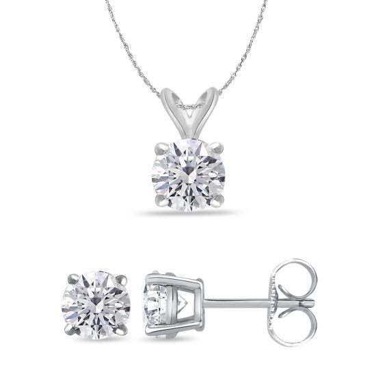 Bright White Round Lab Grown Diamond Set  in 14K Yellow Gold 0.12ct, Color-FG, Clarity-VS