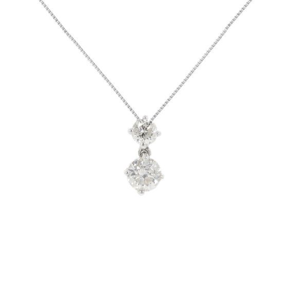 .30 ct. t.w.  Two-Stone Pendant Necklace