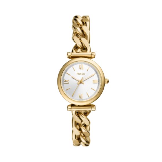 Ladies Carlie Gold-Tone Stainless Steel Watch Silver Dial